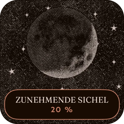 Der Mond heute Nacht, kleines Home-Widget. — Dunkel
