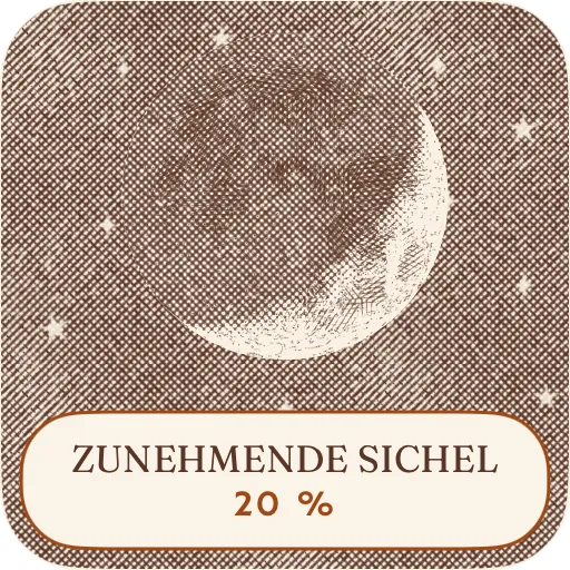 Der Mond heute Nacht, kleines Home-Widget. — Hell