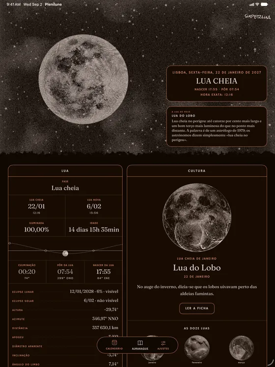 The twelve named moons. — Dark