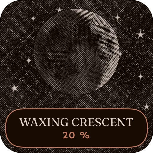 The moon tonight, small Home Screen widget. — Dark