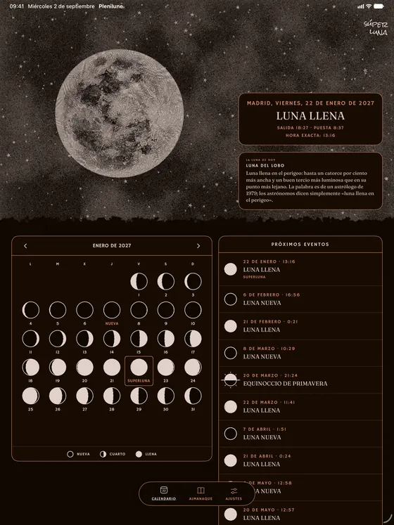 El calendario del mes. — Oscuro