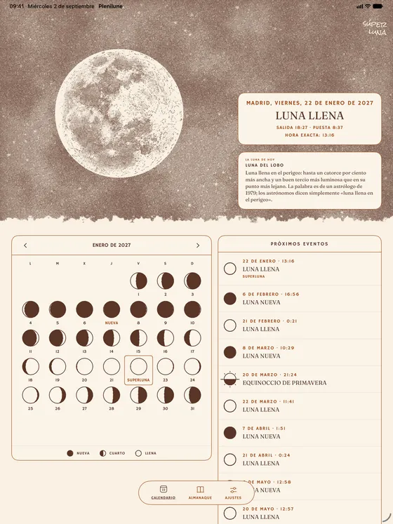 El calendario del mes. — Claro