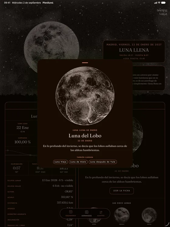 Una luna llena con nombre. — Oscuro