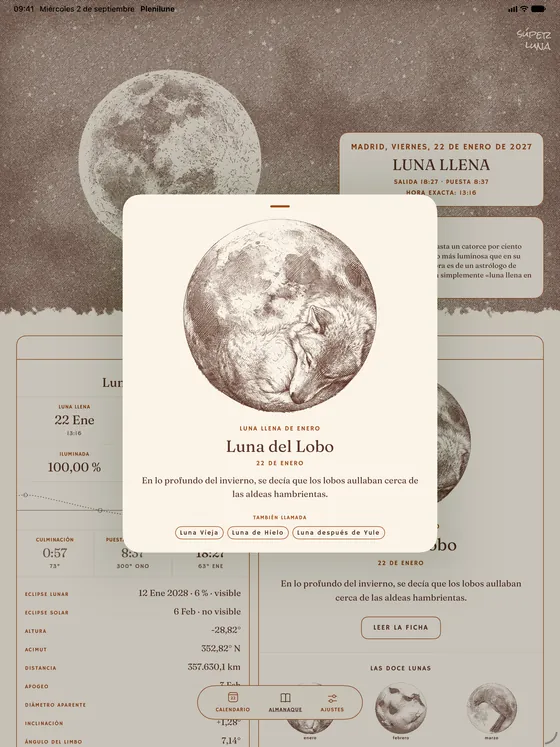 Una luna llena con nombre. — Claro