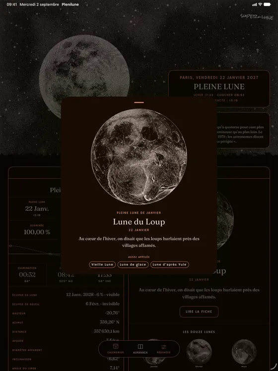 Une pleine lune nommée. — Sombre