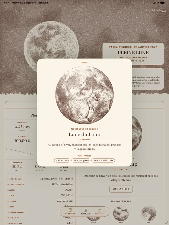 Une pleine lune nommée. — Clair