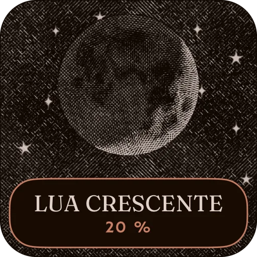 A lua desta noite, widget pequeno do ecrã principal. — Escuro